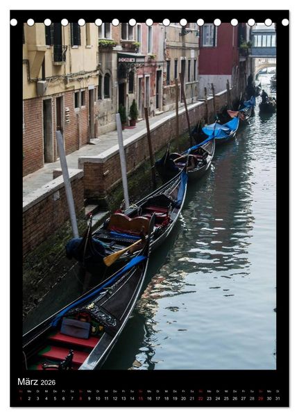 Produktbild: Venedig &ndash; La Romantica (Tischkalender 2026 DIN A5 hoch), CALVENDO Monatskalender