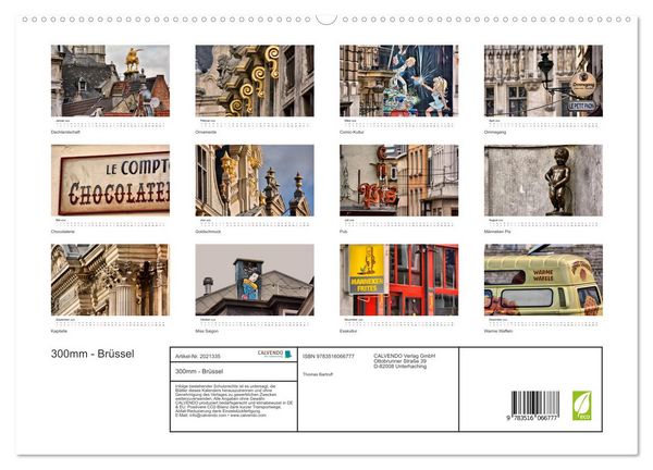 Produktbild: 300mm - Br&uuml;ssel (hochwertiger Premium Wandkalender 2026 DIN A2 quer), Kunstdruck in Hochglanz