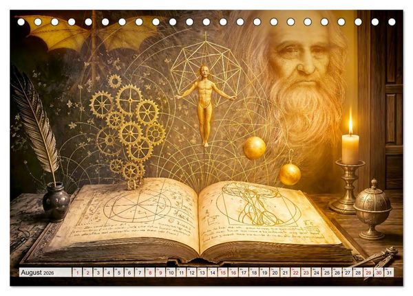 Produktbild: Magische Welt der B&uuml;cher - Fantastische Abenteuer zwischen den Seiten (Tischkalender 2026 DIN A5 quer), CALVENDO Monatskalender