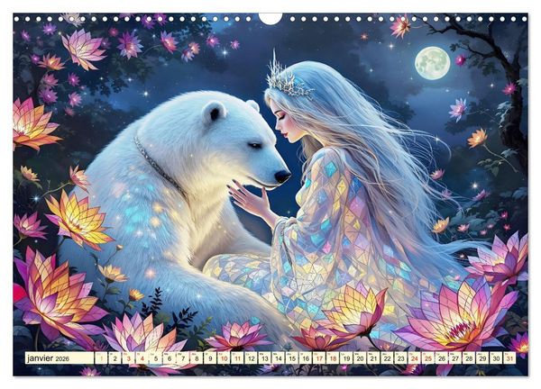 Produktbild: Des amiti&eacute;s touchantes (Calendrier mural 2026 DIN A3 vertical), CALVENDO calendrier mensuel