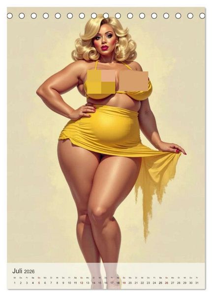 Produktbild: Pin-up Girls - Frech, Freiz&uuml;gig und Verf&uuml;hrerisch (Tischkalender 2026 DIN A5 hoch), CALVENDO Monatskalender