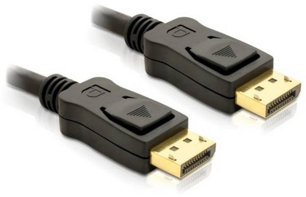 Produktbild: Delock DisplayPort Anschlusskabel DisplayPort Stecker 5m Schwarz 82425 4K UHD, verdrillt, vergoldete Steckkontakte, dreifach