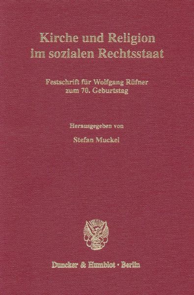 Kirche und Religion im sozialen Rechtsstaat.