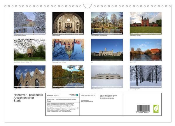 Produktbild: Hannover - besondere Ansichten einer Stadt (Wandkalender 2026 DIN A3 quer), CALVENDO Monatskalender