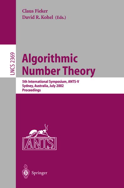 Produktbild: Algorithmic Number Theory