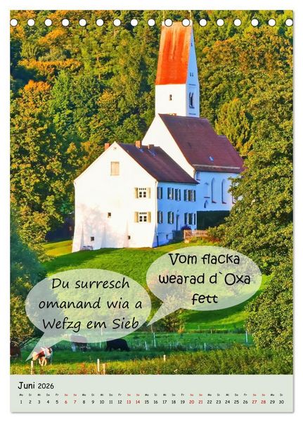 Produktbild: Schw&auml;bische Sprichw&ouml;rter - so gsaid (Tischkalender 2026 DIN A5 hoch), CALVENDO Monatskalender