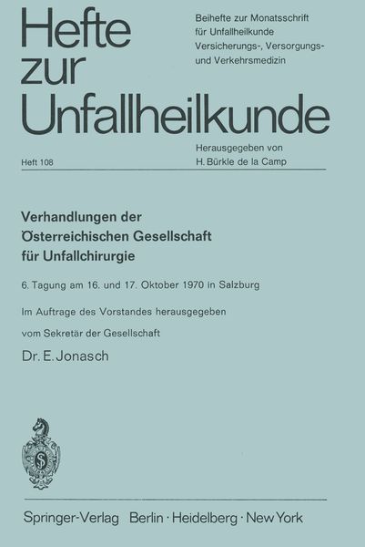 Produktbild: Verhandlungen der &Ouml;sterreichischen Gesellschaft f&uuml;r Unfallchirurgie