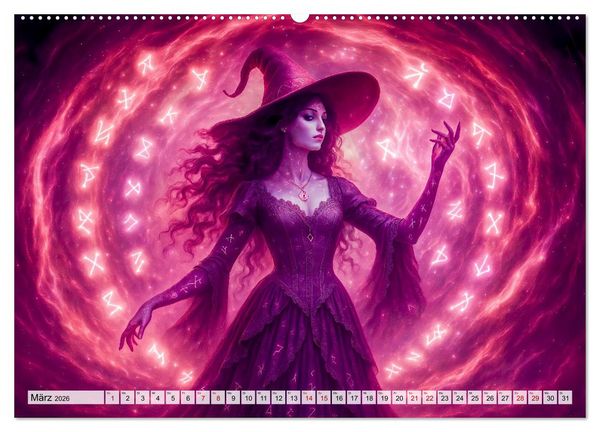 Produktbild: Mystische Hexen - Magische Frauen und finstere N&auml;chte (Wandkalender 2026 DIN A2 quer), CALVENDO Monatskalender