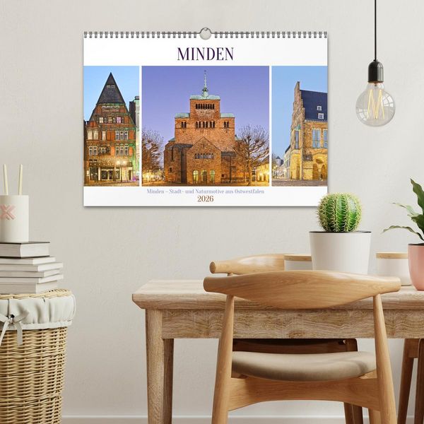 Produktbild: Minden &ndash; Stadt- und Naturmotive aus Ostwestfalen (Wandkalender 2026 DIN A3 quer), CALVENDO Monatskalender