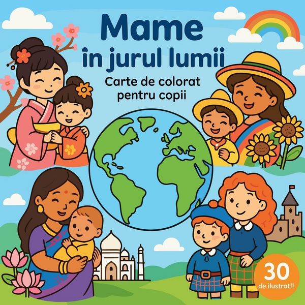 Produktbild: Mame &icirc;n jurul lumii - Carte de colorat pentru copii