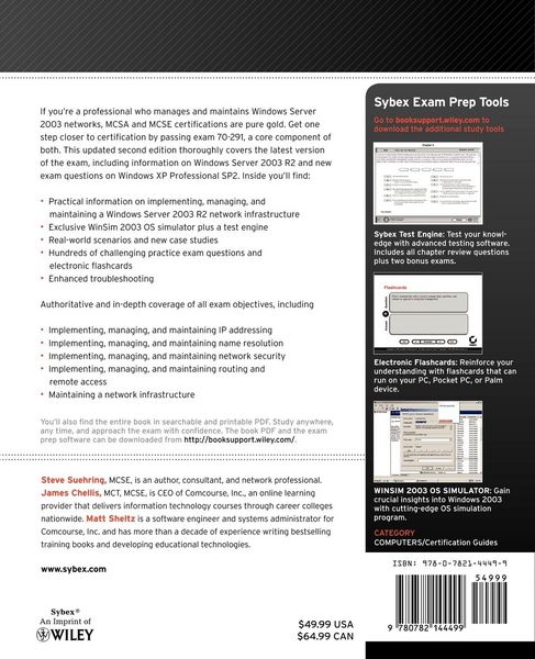 Produktbild: McSa / McSe: Windows Server 2003 Network Infrastructure Implementation, Management, and Maintenance Study Guide