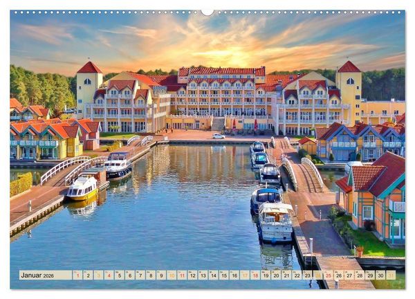Produktbild: Sch&ouml;ne H&auml;fen in Deutschland von Greetsiel bis Lindau (Wandkalender 2026 DIN A2 quer), CALVENDO Monatskalender