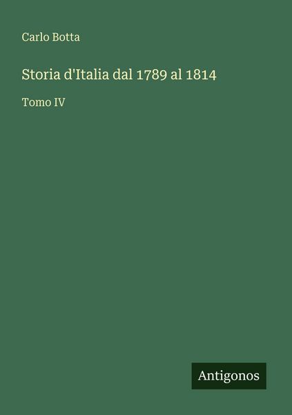 Produktbild: Storia d'Italia dal 1789 al 1814