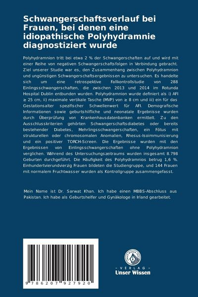 Produktbild: Schwangerschaftsverlauf bei Frauen, bei denen eine idiopathische Polyhydramnie diagnostiziert wurde