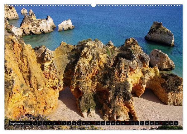 Produktbild: Algarve - The most beautiful European coast (High Quality Premium Wall Calendar 2026 DIN A2 landscape),CALVENDO 12 Month Wall Calendar