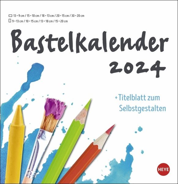 Bastelkalender weiß groß 2024