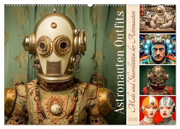 Astronauten Outfits (Wandkalender 2026 DIN A2 quer), CALVENDO Monatskalender