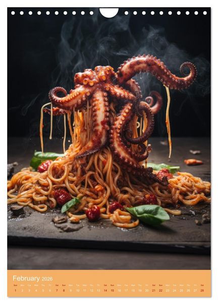 Produktbild: Food Fusion Fantasies (Wall Calendar 2026 DIN A4 portrait), CALVENDO 12 Month Wall Calendar
