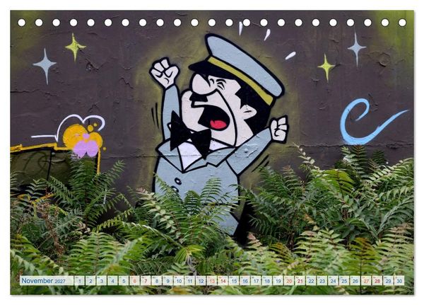 Produktbild: Streetart in Halle an der Saale (Tischkalender 2027 DIN A5 quer), CALVENDO Monatskalender