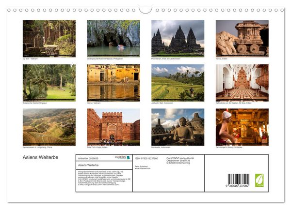 Produktbild: Asiens Welterbe (Wandkalender 2026 DIN A3 quer), CALVENDO Monatskalender