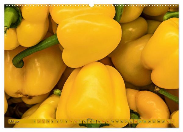 Produktbild: GELB - Gem&uuml;se und Obst - Sonnengereift (hochwertiger Premium Wandkalender 2026 DIN A2 quer), Kunstdruck in Hochglanz