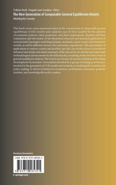 Produktbild: The New Generation of Computable General Equilibrium Models