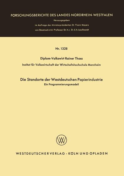 Produktbild: Die Standorte der westdeutschen Papierindustrie