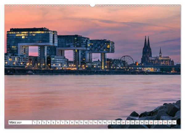 Produktbild: Urbane Impressionen: Domstadt K&ouml;ln - Lebensgef&uuml;hl am Rhein (Wandkalender 2027 DIN A2 quer), CALVENDO Monatskalender