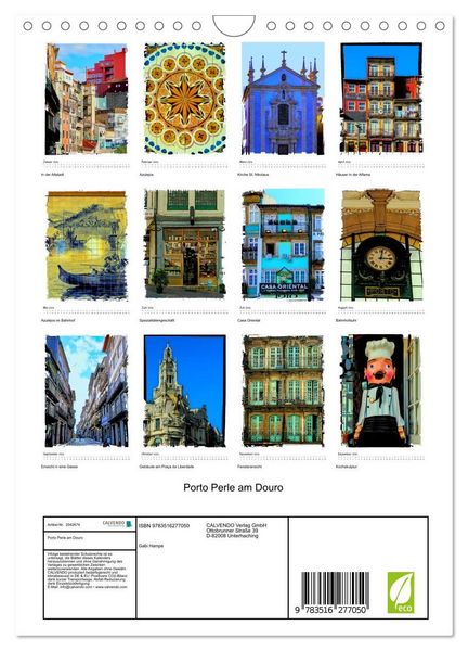 Produktbild: Porto Perle am Douro (Wandkalender 2026 DIN A4 hoch), CALVENDO Monatskalender