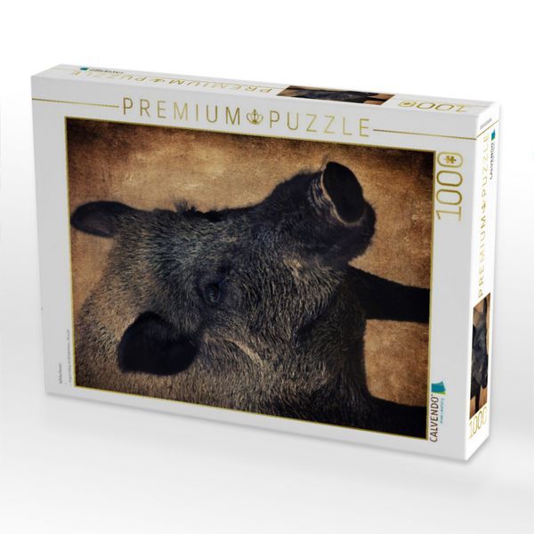 Produktbild: CALVENDO Puzzle Wildschwein | 1000 Teile Lege-Gr&ouml;&szlig;e 64x48cm Foto-Puzzle f&uuml;r gl&uuml;ckliche Stunden