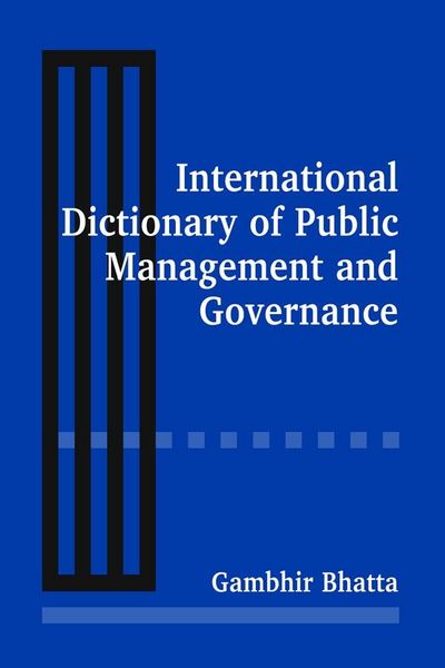 Produktbild: International Dictionary of Public Management and Governance