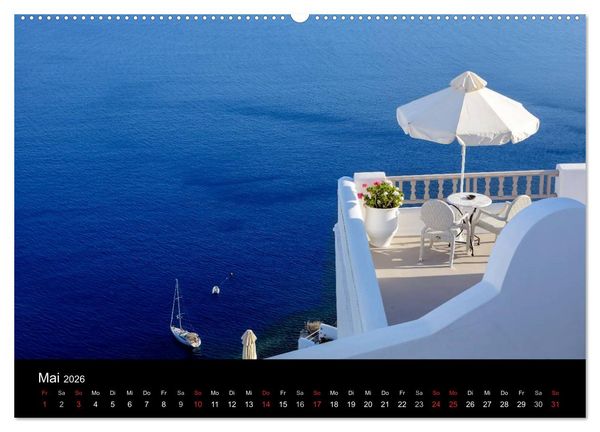 Produktbild: Die Kykladen (hochwertiger Premium Wandkalender 2026 DIN A2 quer), Kunstdruck in Hochglanz
