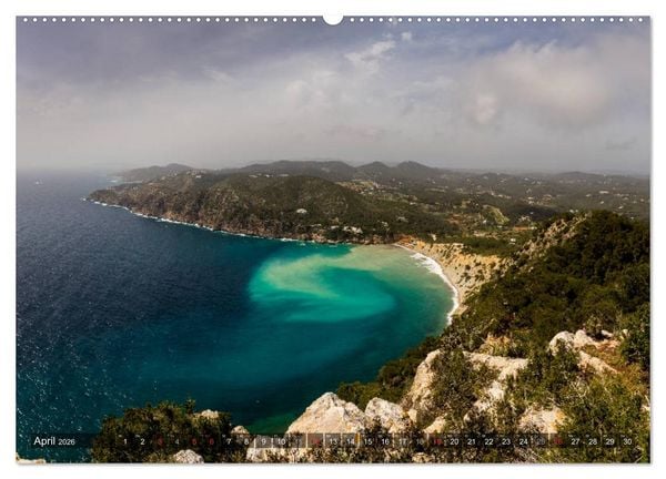 Produktbild: Ibiza K&uuml;ste, Buchten und Str&auml;nde (hochwertiger Premium Wandkalender 2026 DIN A2 quer), Kunstdruck in Hochglanz