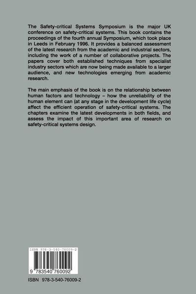 Produktbild: Safety-Critical Systems: The Convergence of High Tech and Human Factors