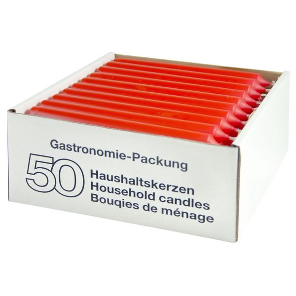 Haushaltskerzen rot 21x195mm 50 Stück