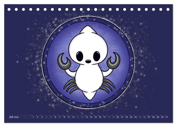Produktbild: Geister Sternzeichen (Tischkalender 2026 DIN A5 quer), CALVENDO Monatskalender