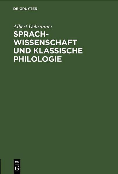 Produktbild: Sprachwissenschaft und Klassische Philologie
