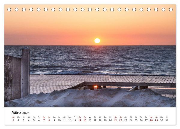 Produktbild: D&uuml;nen und Meer Nordseemomente (Tischkalender 2026 DIN A5 quer), CALVENDO Monatskalender