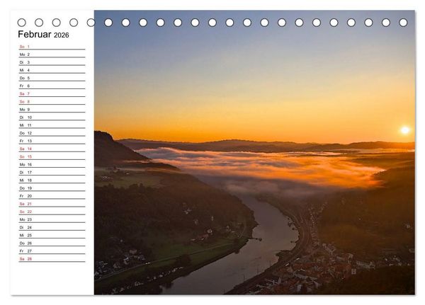 Produktbild: S&auml;chsische Schweiz &ndash; Impressionen (Tischkalender 2026 DIN A5 quer), CALVENDO Monatskalender
