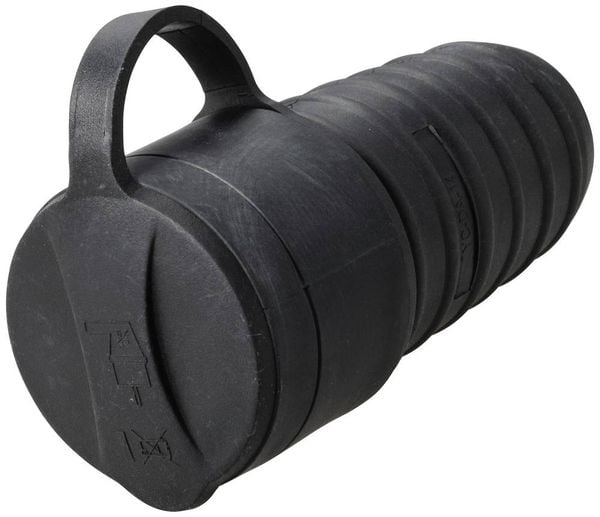 Produktbild: Sygonix SY-5806882 Schutzkontaktkupplung Gummi 250 V/AC Schwarz IP44