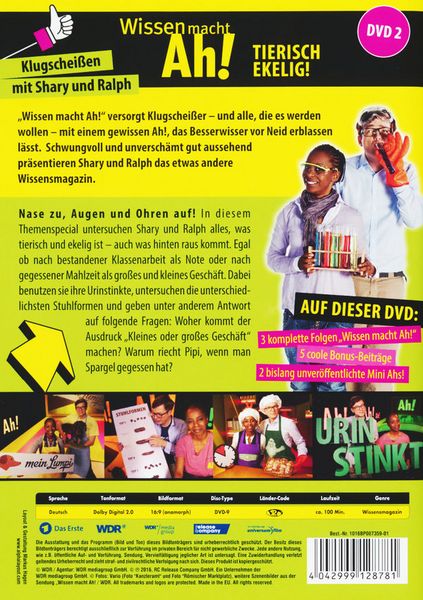 Produktbild: Wissen macht Ah! DVD 2: Tierisch ekelig!