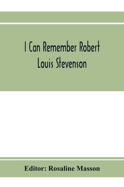 Produktbild: I can remember Robert Louis Stevenson