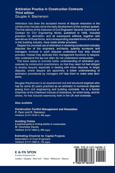 Produktbild: Arbitration Practice in Construction Contracts