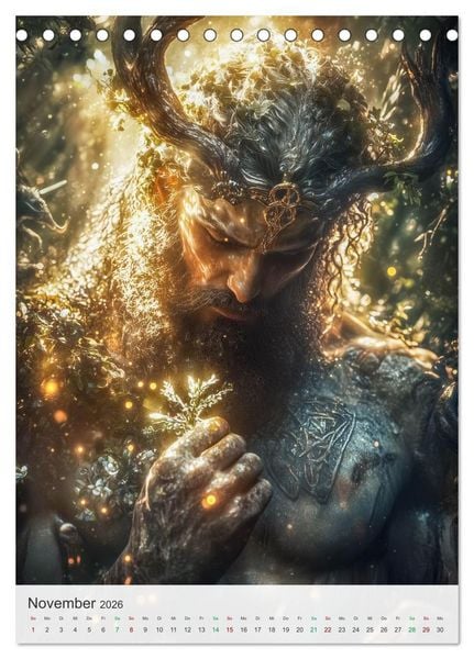 Produktbild: Nordische Mythologie (Tischkalender 2026 DIN A5 hoch), CALVENDO Monatskalender