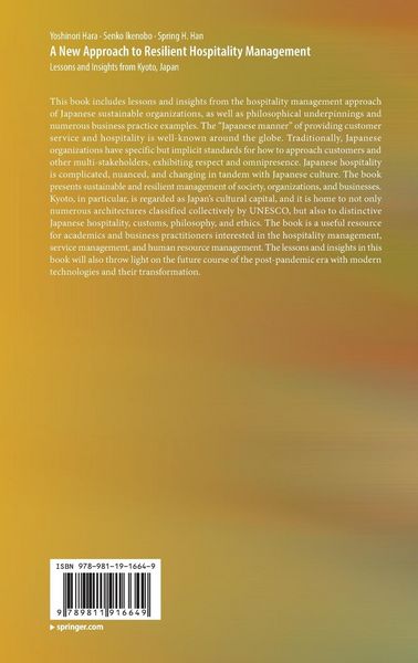 Produktbild: A New Approach to Resilient Hospitality Management