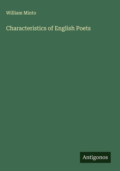 Produktbild: Characteristics of English Poets