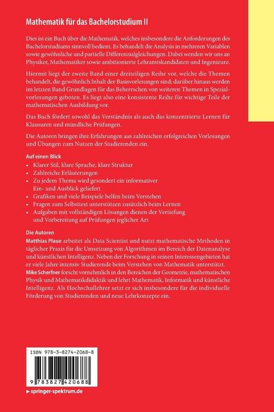 Produktbild: Mathematik f&uuml;r das Bachelorstudium II