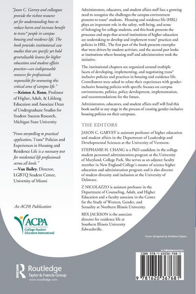 Produktbild: Trans* Policies & Experiences in Housing & Residence Life