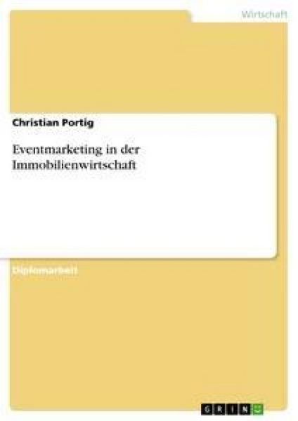 Produktbild: Eventmarketing in der Immobilienwirtschaft