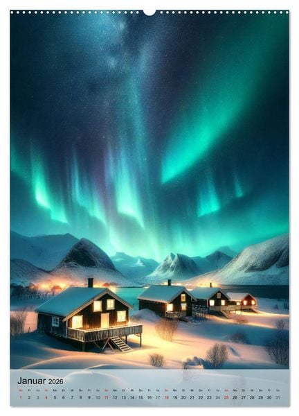 Produktbild: Reiseziele des Jahres - vom Nordlicht bis Korallenriff: 12 Traumziele (Wandkalender 2026 DIN A2 hoch), CALVENDO Monatskalender